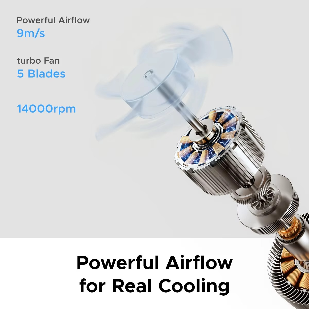 Portable TEC Cooling Handheld Fan